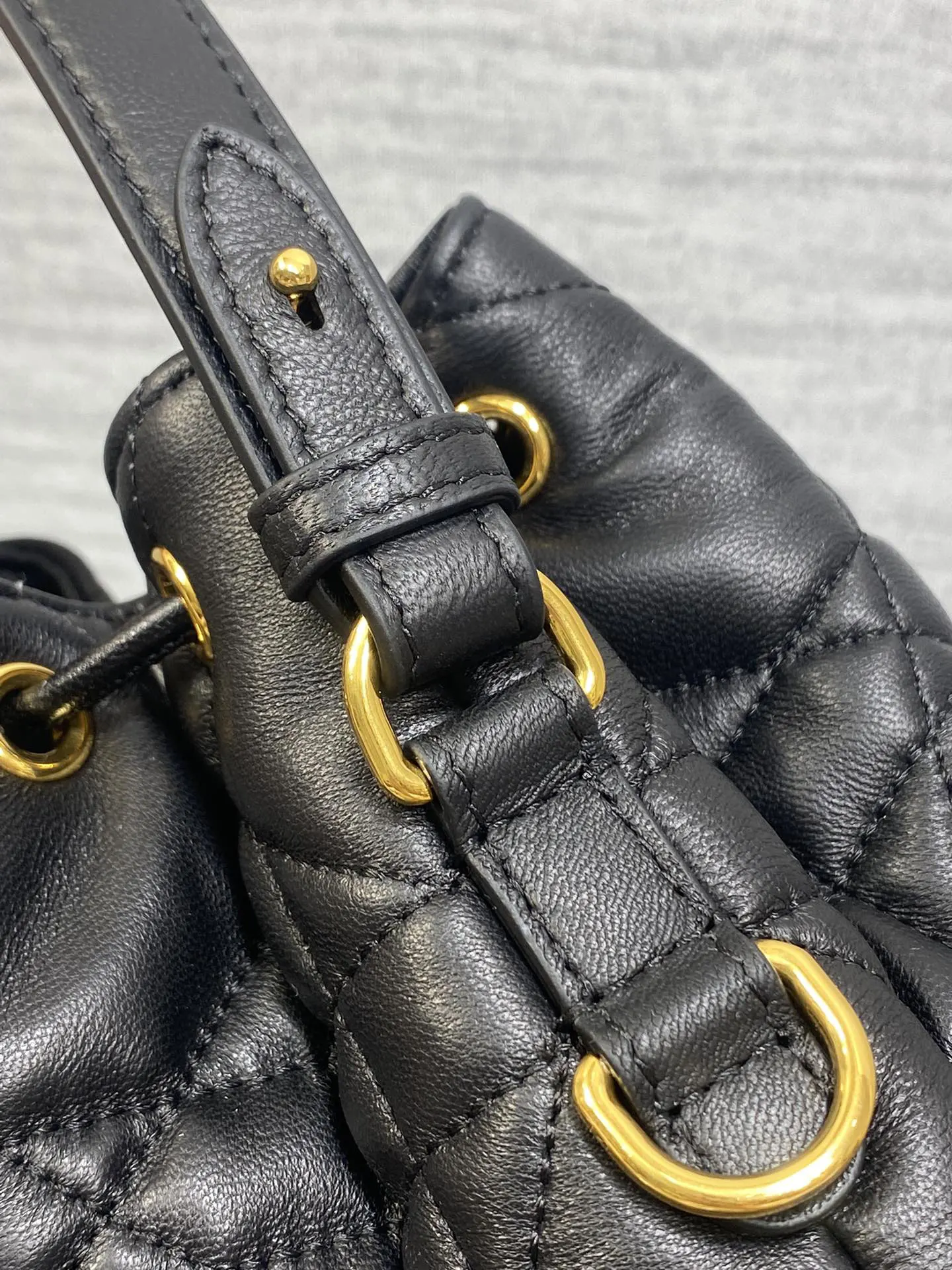 Dior Caro Leather Bucket Bag