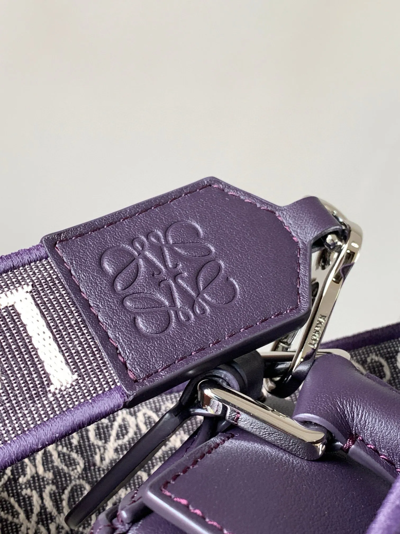 Purple Clutch Bag Leather
