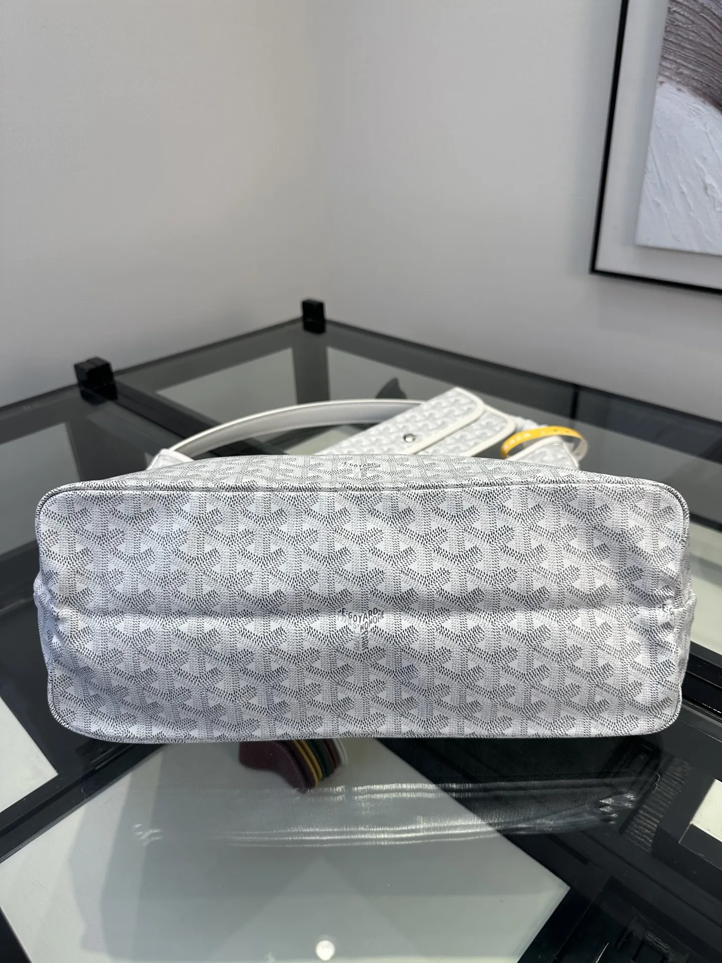 Goyard White Hobo Shoulder Bag Vintage