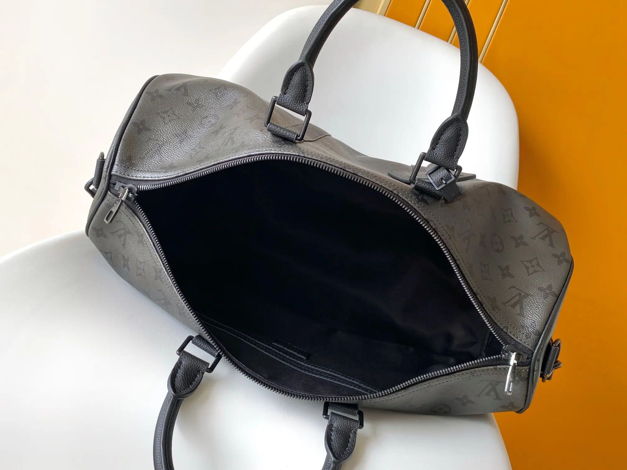 Keepall 灰色 牛皮 旅行包 大容量旅行款
