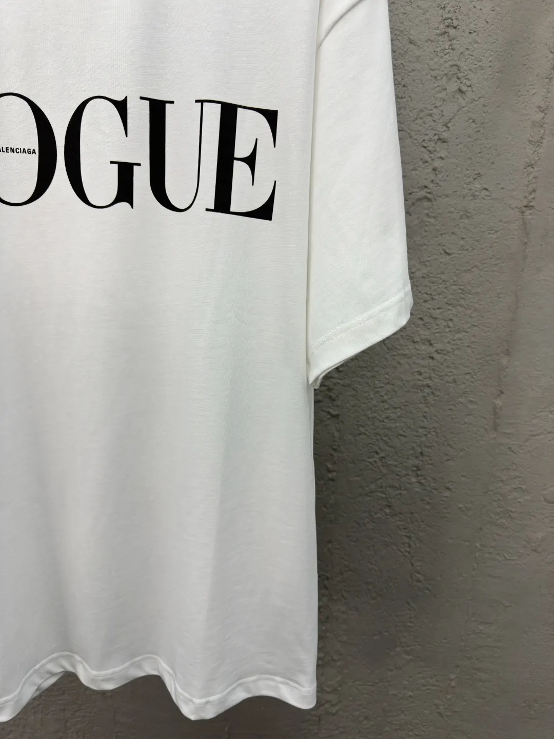 Balenciaga VOGUE 字母印花圓領短袖T恤 白色