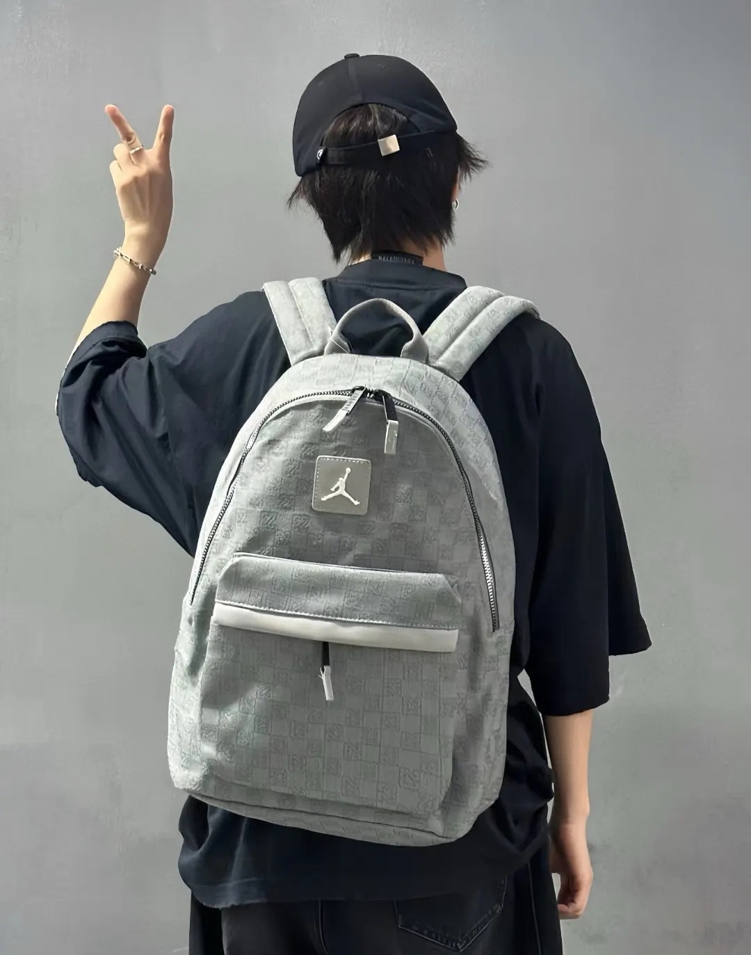 Black Monogram Shoulder Bag Canvas