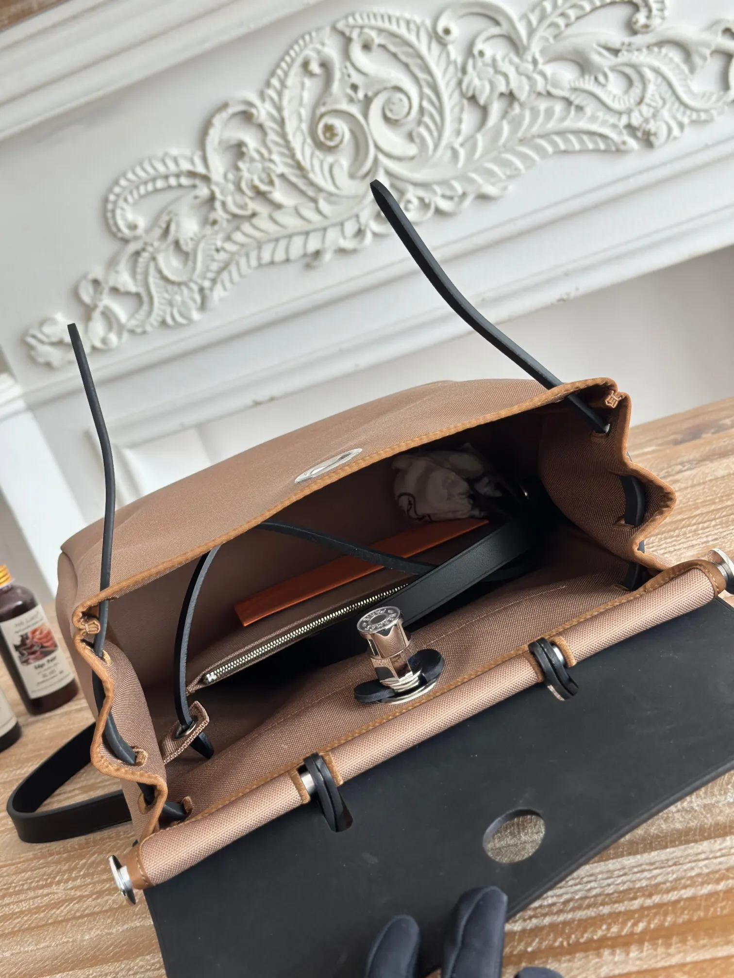 Hermès Herbag 牛皮 双肩包 轻便通勤