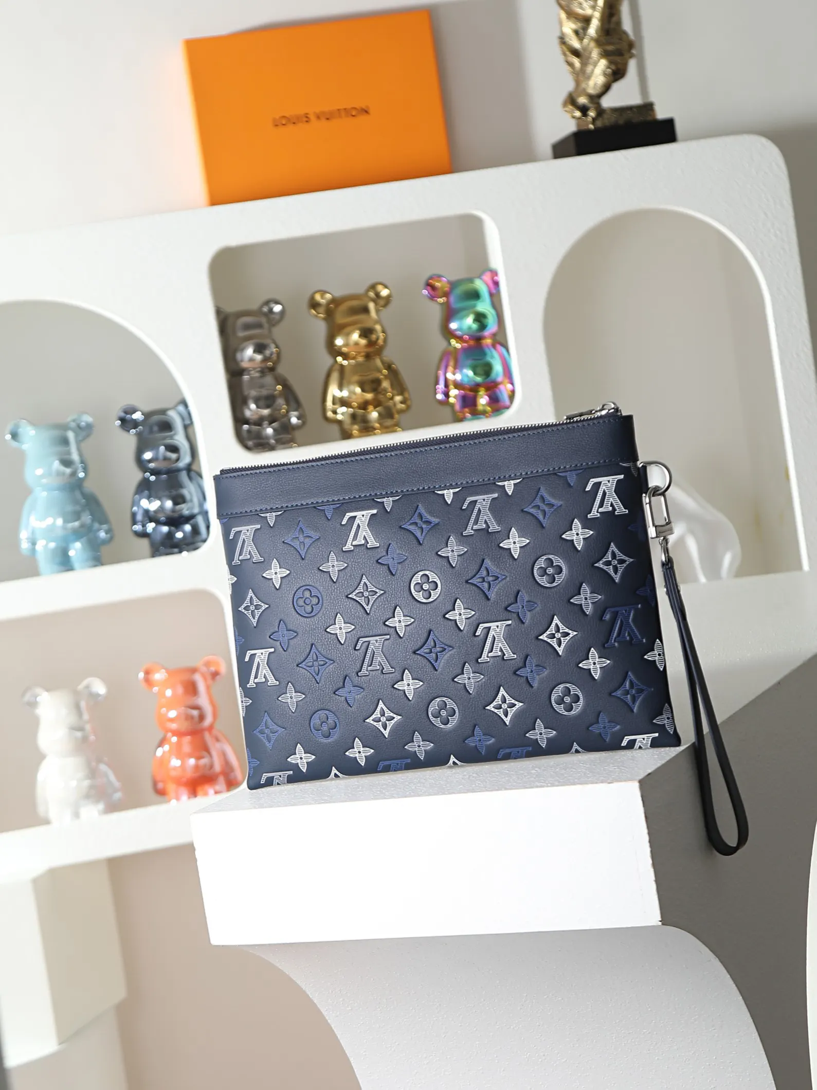 LV 蓝色老花手拿包 链条款 复古款｜ORBUYBAG 岚奢包高端时尚精品