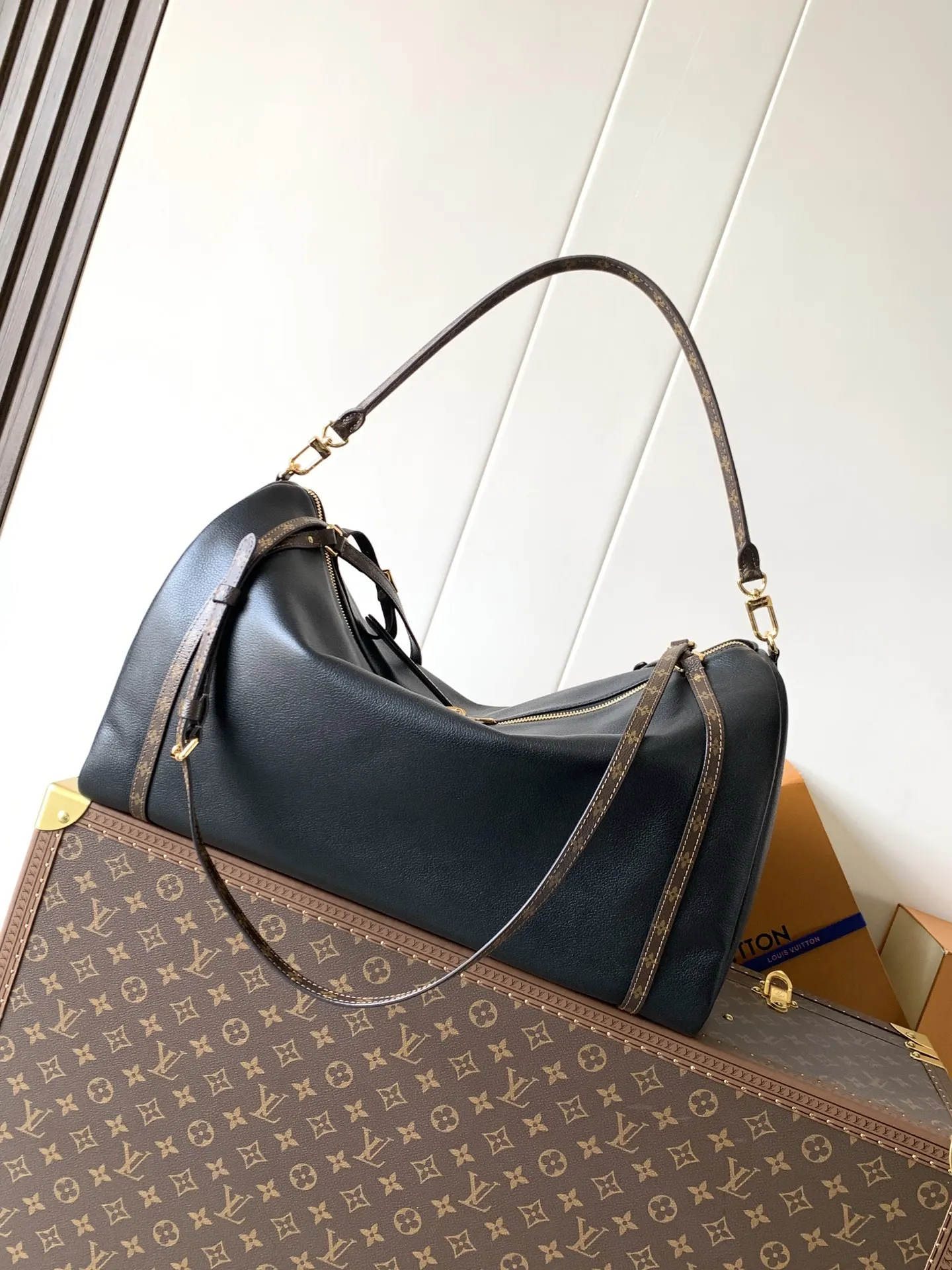 Black Fashion Item Travel Leather