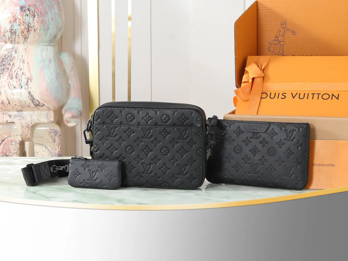 LV Trio Messenger Black And Gray Color Scheme Messenger Bag | ORBUYBAG High-End Fashion Boutique
