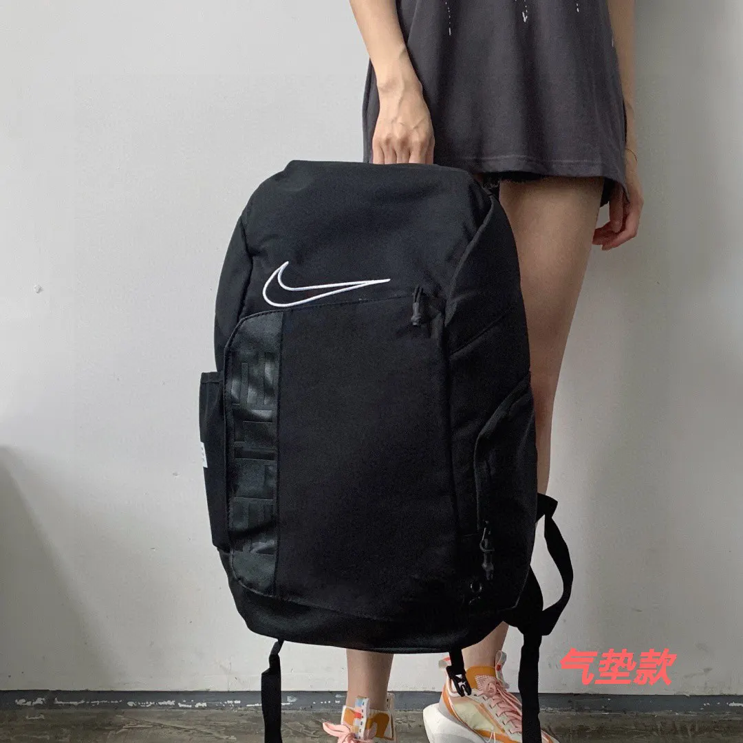白色 高 气垫款 Nike耐克气垫款刺绣勾精英大 双肩包 实用双肩款