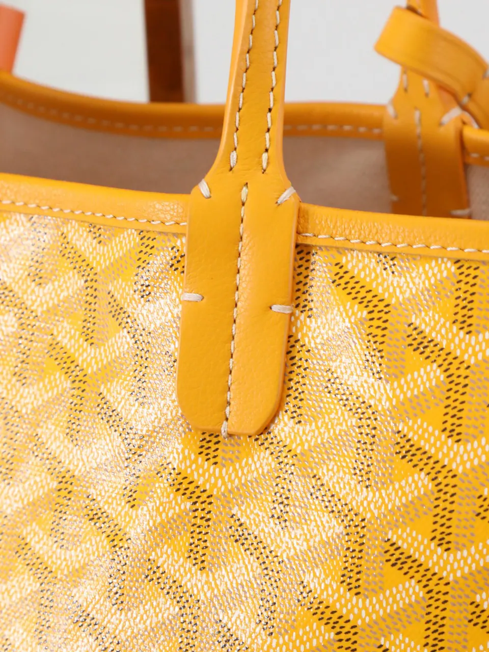 Goyard Yellow Hobo Shoulder Bag Vintage Canvas