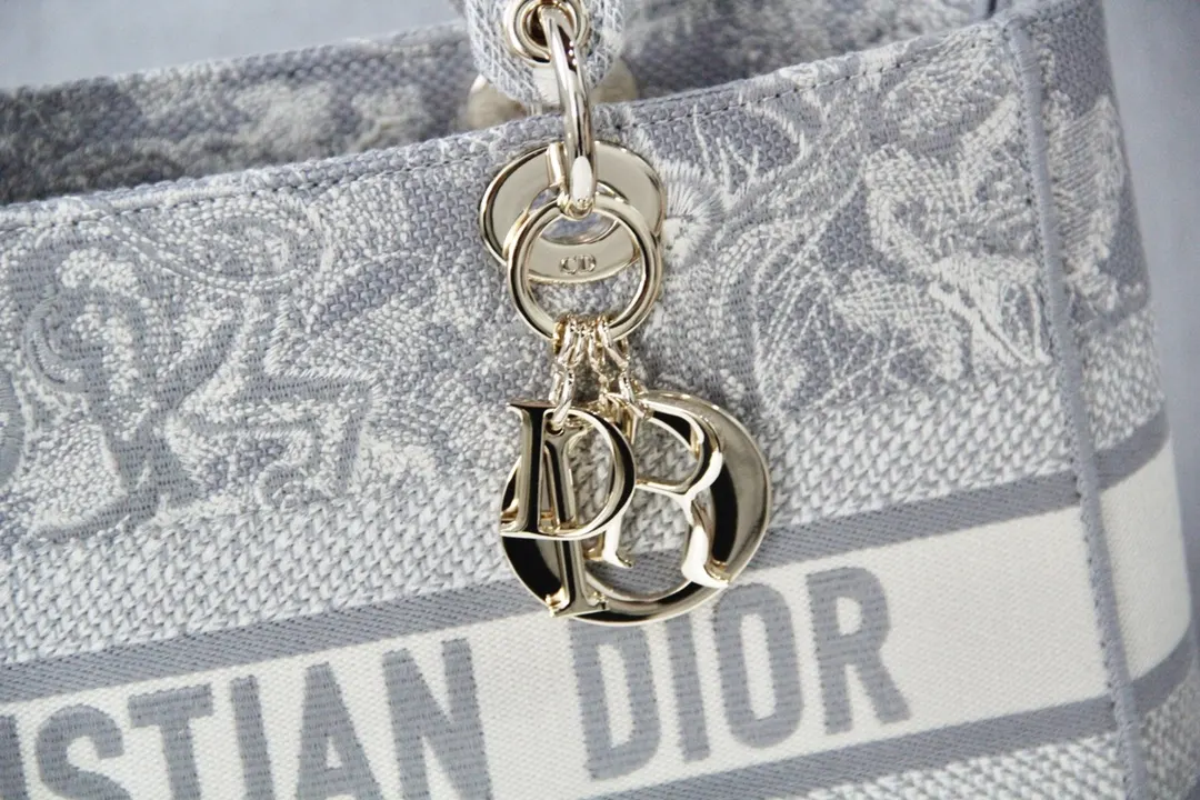 Dior 灰色 金色 斜背包 輕便斜挎款