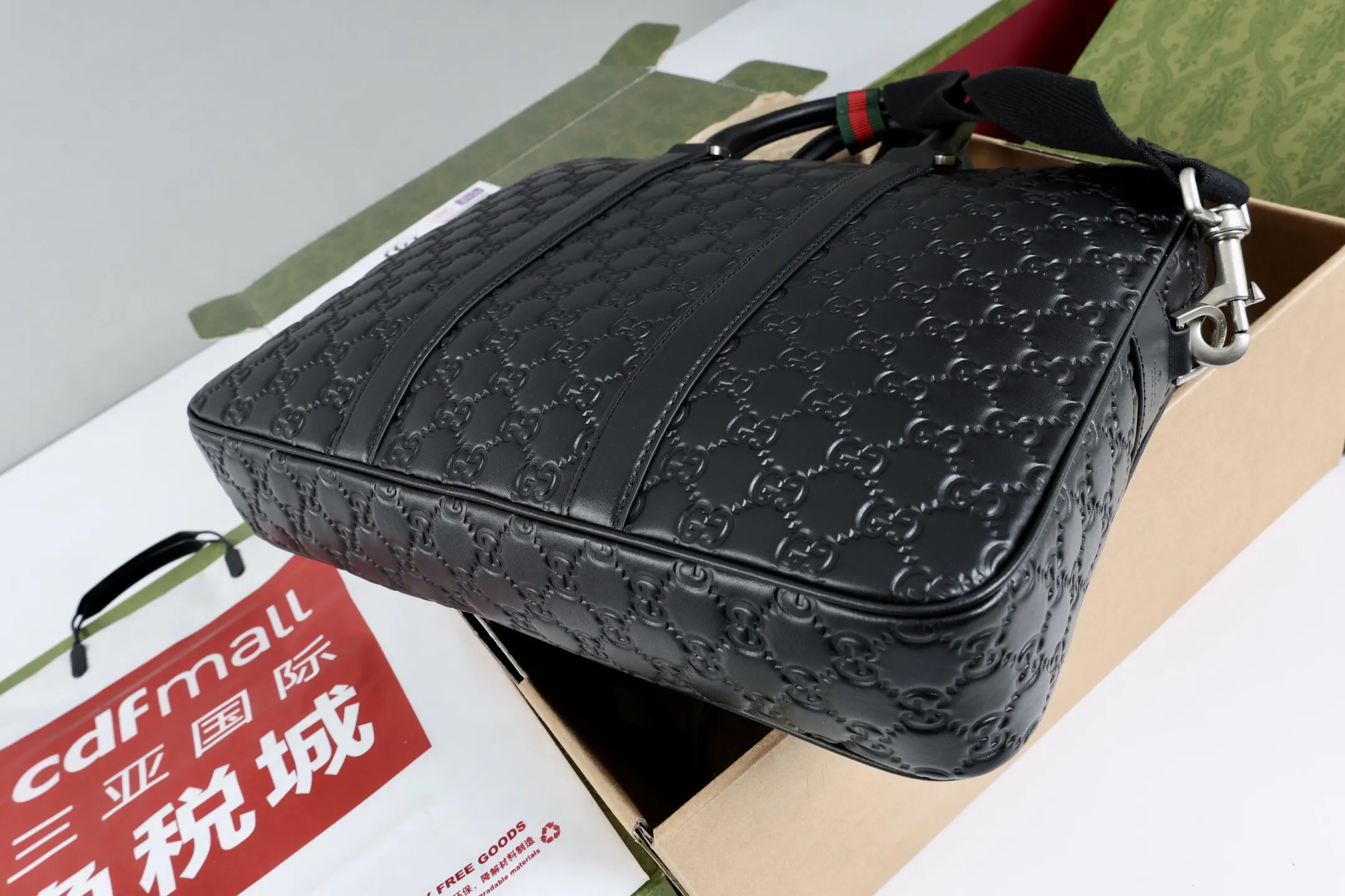 Black Briefcase Business Commuter Leather