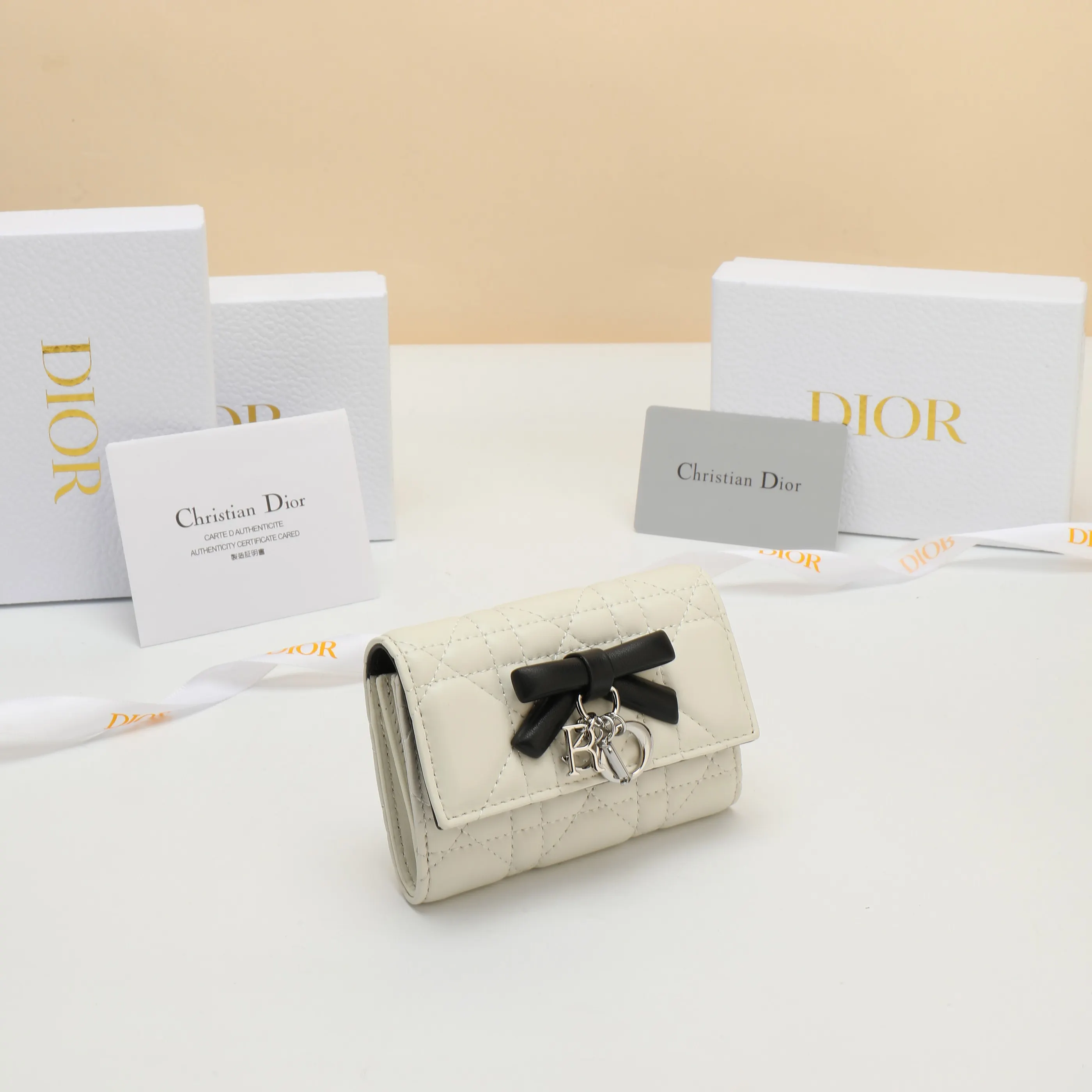 Dior Lady Dior Black Leather Wallet Image 3 Dior Lady Dior Black Leather Wallet Image 3