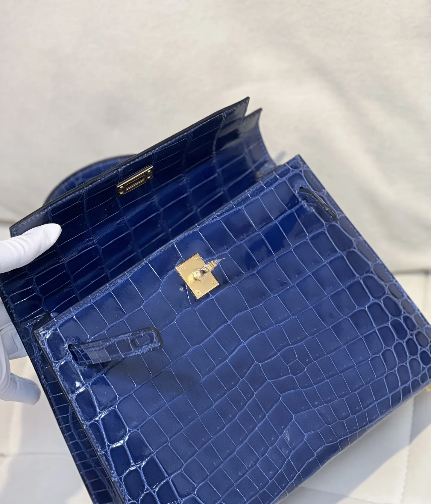 Hermes Kelly 宝石藍 手提包 25cm 經典款