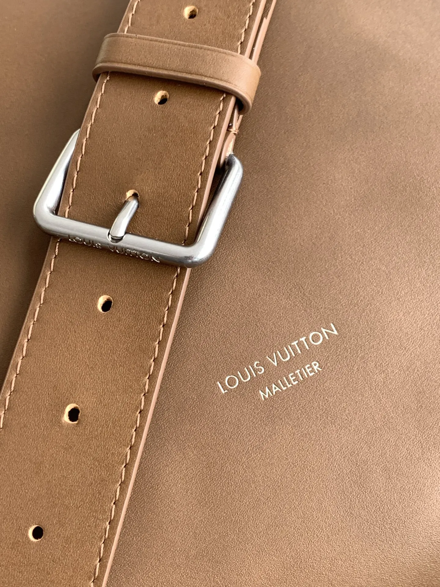 Louis Vuitton 棕色 皮革 手提包