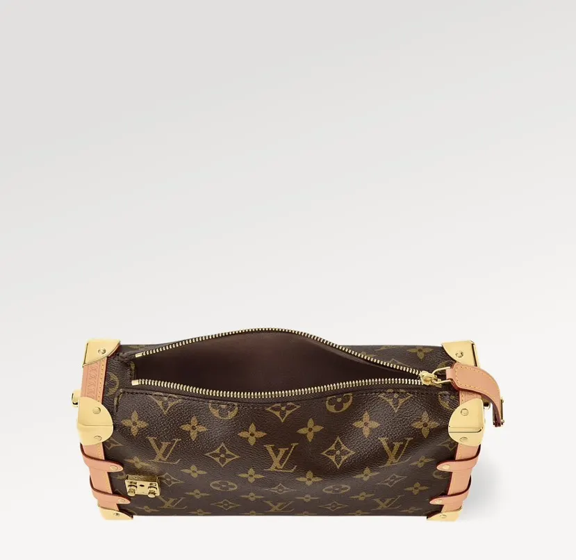 LV 帆布 Side Trunk 手袋以修长 行李箱 旅行拉杆款 轻便出行款