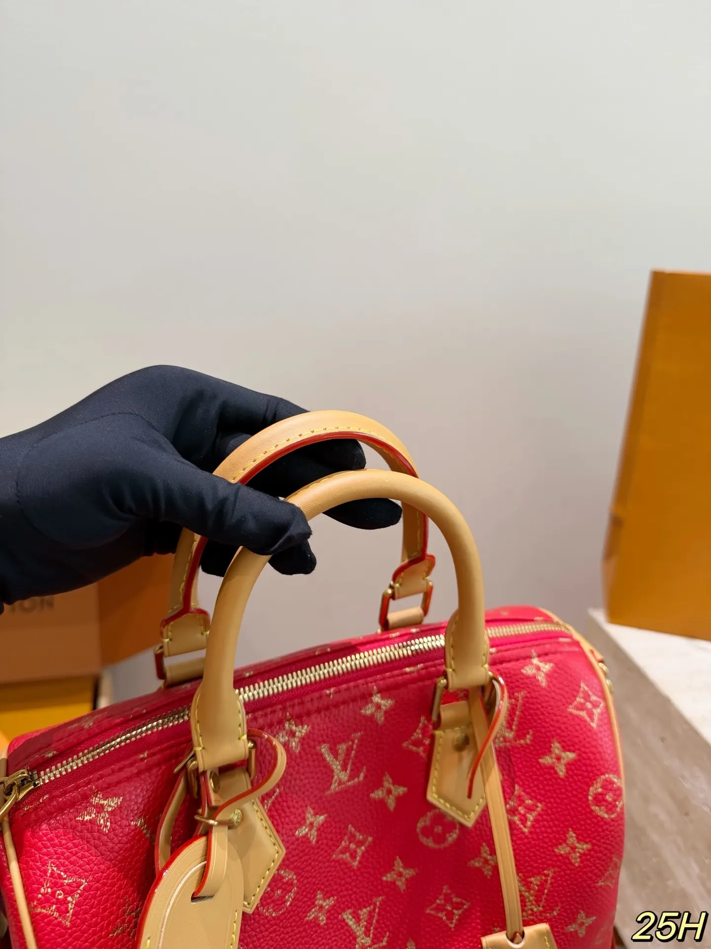 Louis Vuitton Speedy 红色 手提包 实拍款02