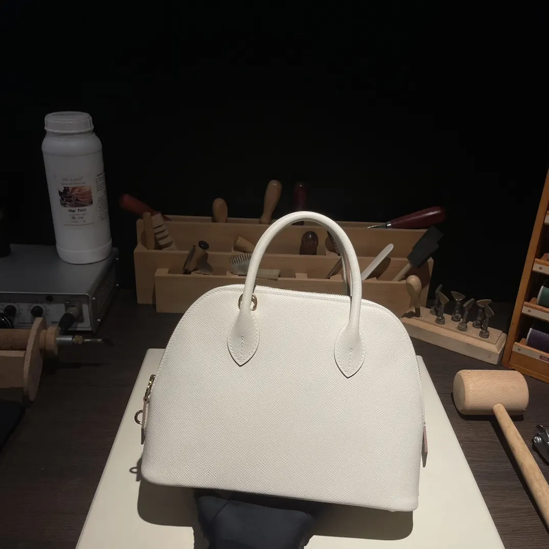 Hermès Bolide 奶昔白 Epsom掌纹牛皮 手提包 25cm