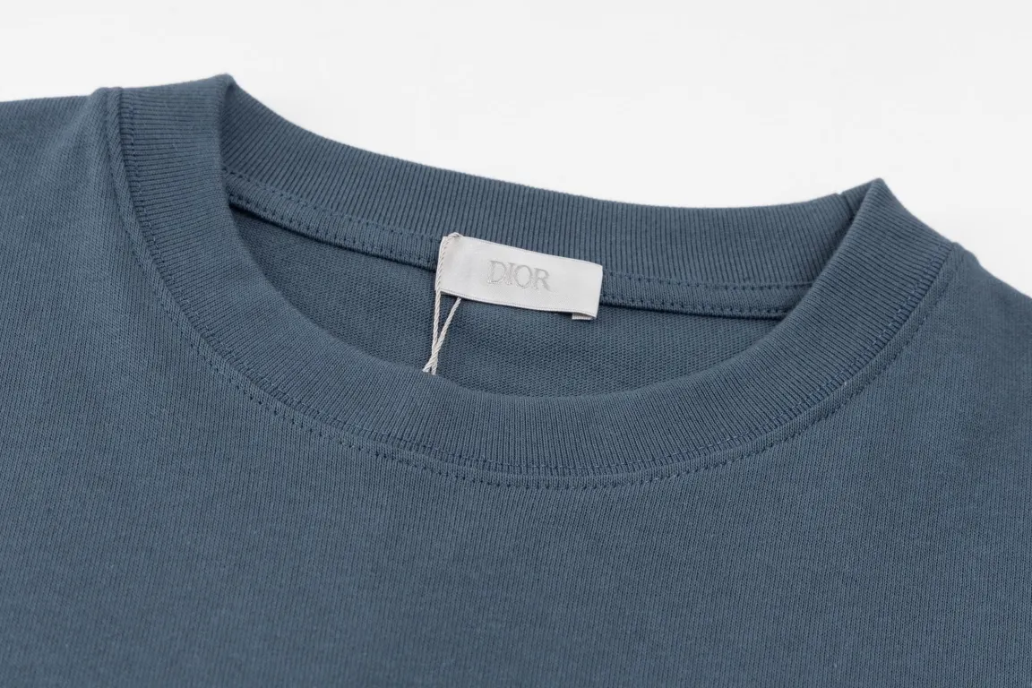 Dior Letter Cotton Short Sleeve T-Shirt
