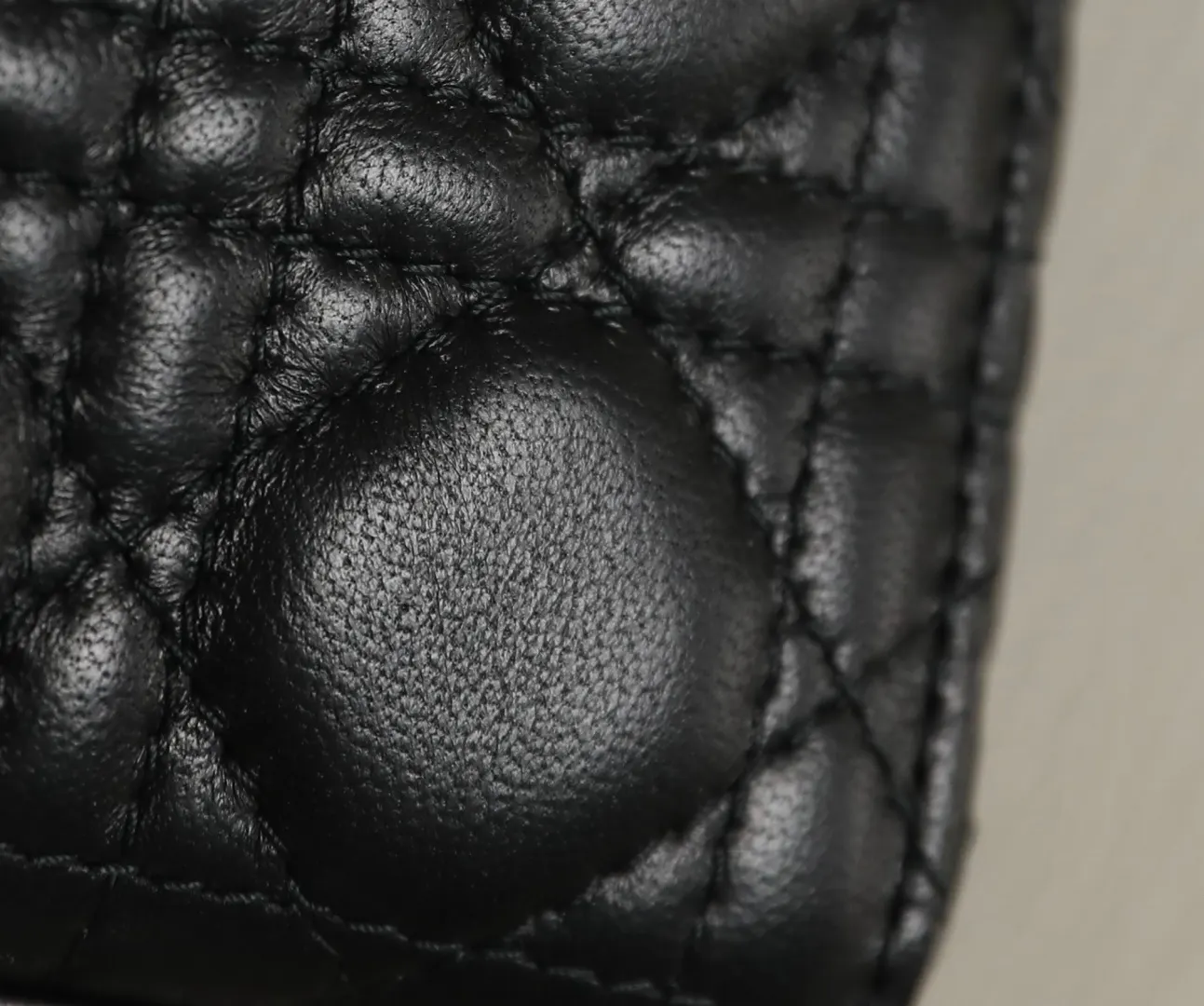 Dior Lady Dior Lady Black Sheepskin Handbag Handheld Crossbody Image 6 Dior Lady Dior Lady Black Sheepskin Handbag Handheld Crossbody Image 6