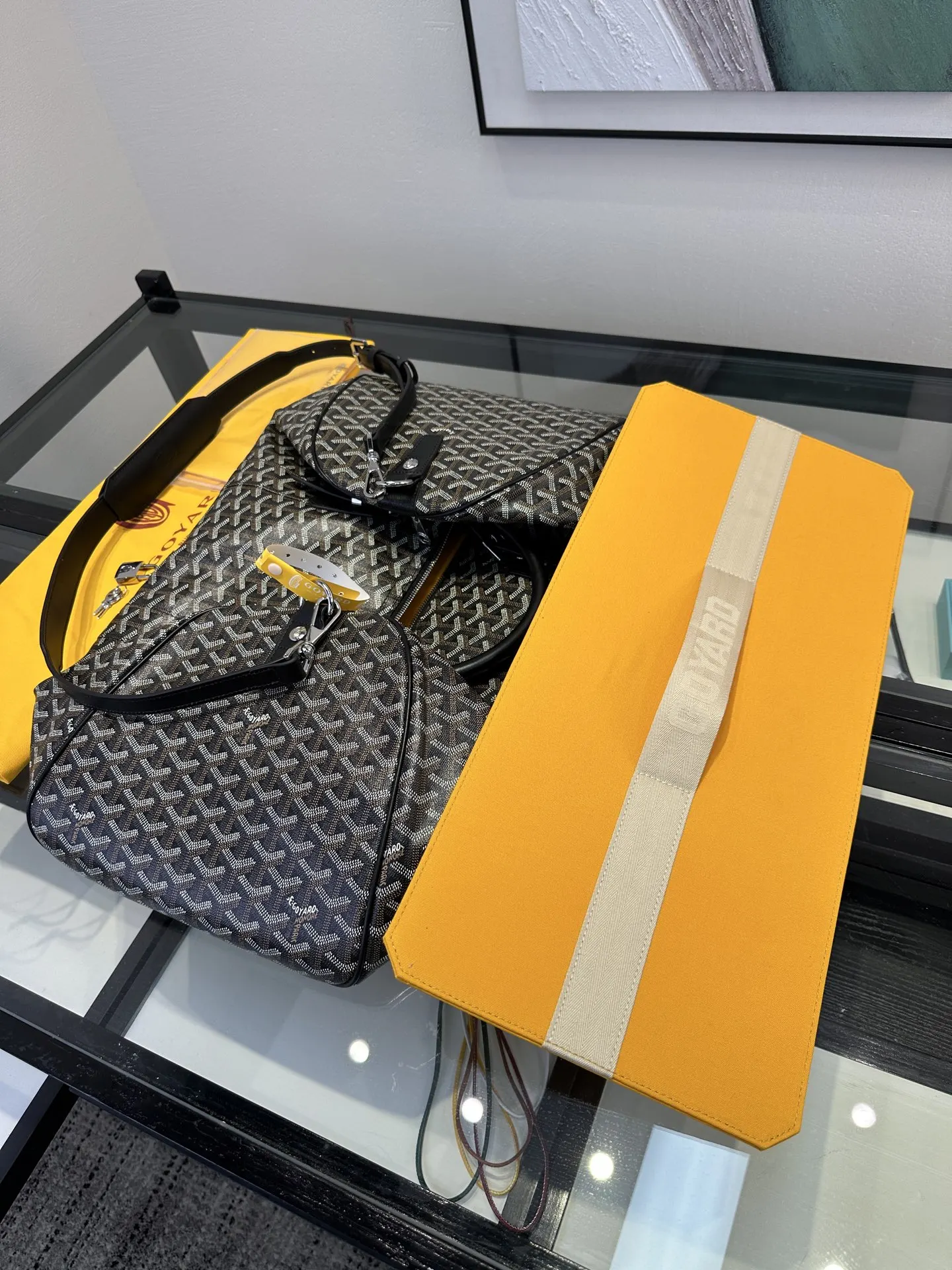 Goyard 黑色 戈雅 Boston 旅行袋 黑色 旅行袋 大容量旅行款