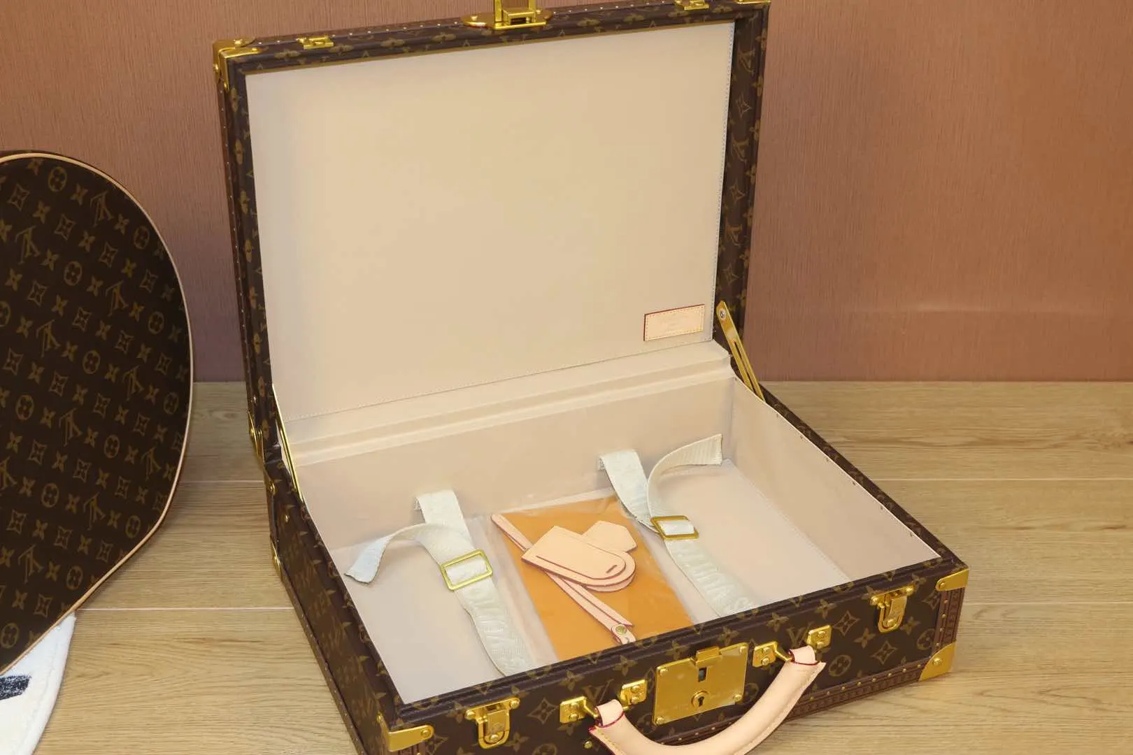 Louis Vuitton Gold Suitcase Travel Lightweight Canvas