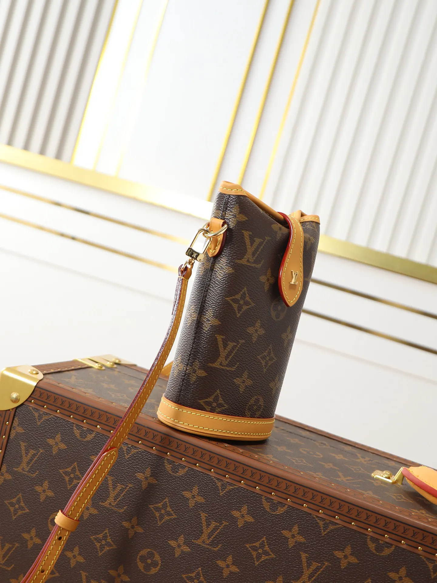 Monogram Clutch Bag Leather