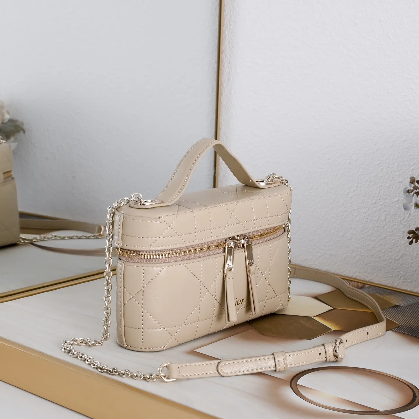 Dior Black Gold Chain Bag