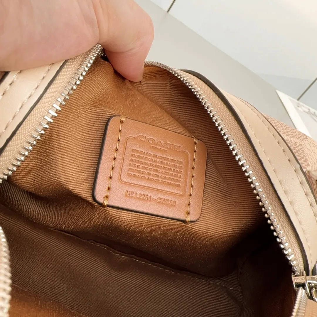 Monogram Crossbody Bag Lightweight Leather