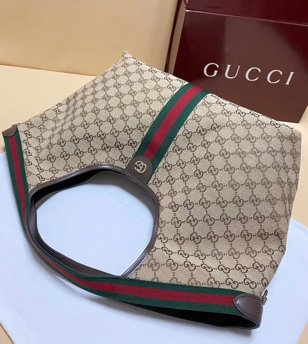 Gucci 帆布 Giglio托特包 ▫ 尺寸 大容量托特款