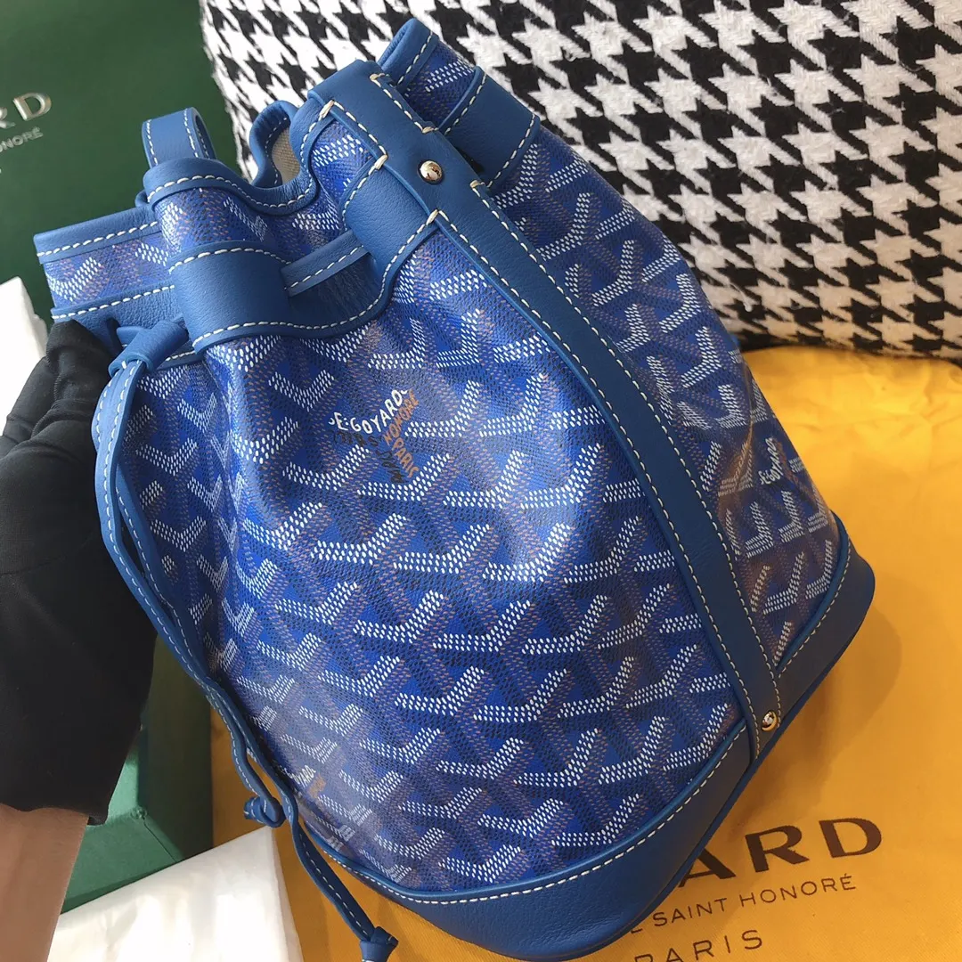 Goyard 老花 藍色 帆布 水桶包 休閒水桶款