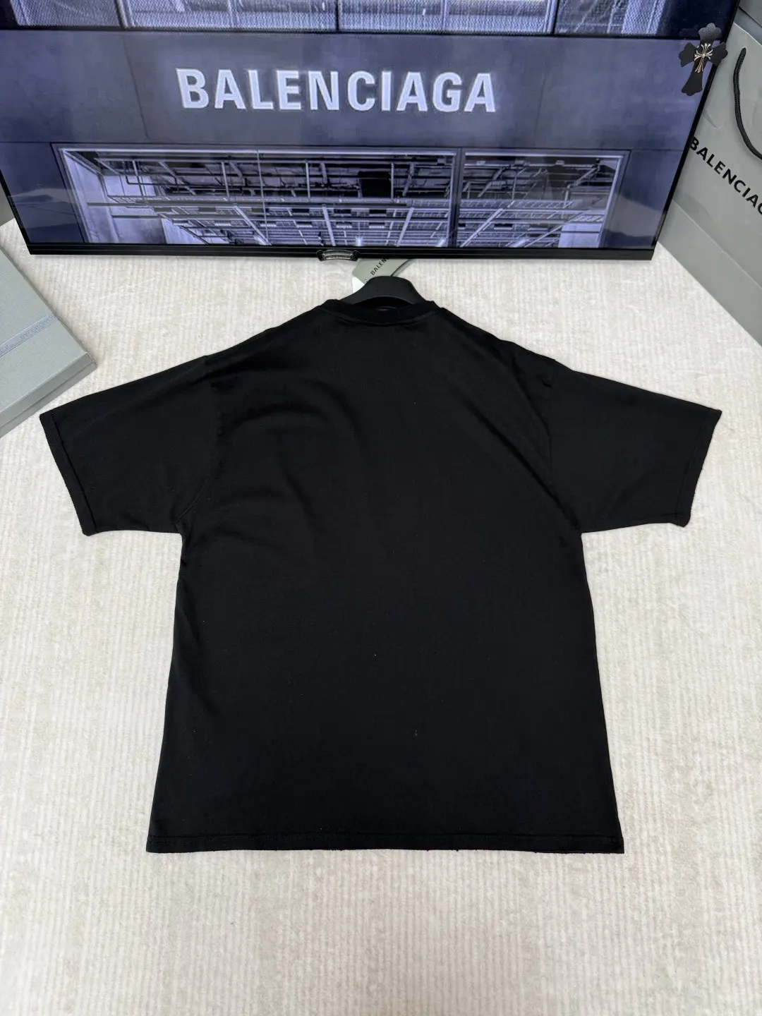 Balenciaga 黑色 純棉 短袖T恤 宽松休閒(數字2) Balenciaga 黑色 純棉 短袖T恤 宽松休閒(數字2)