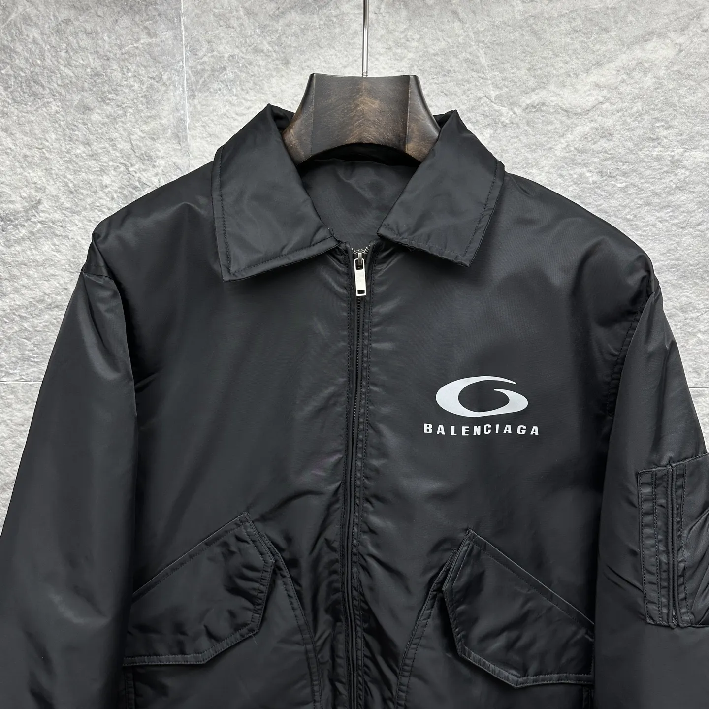Balenciaga 黑色 純棉 Logo 外套