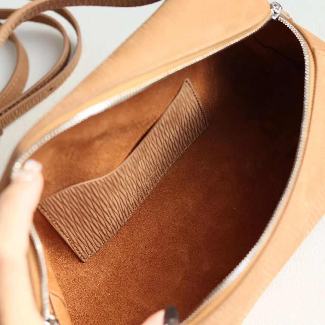 Brown Crossbody Bag Lightweight Leather
