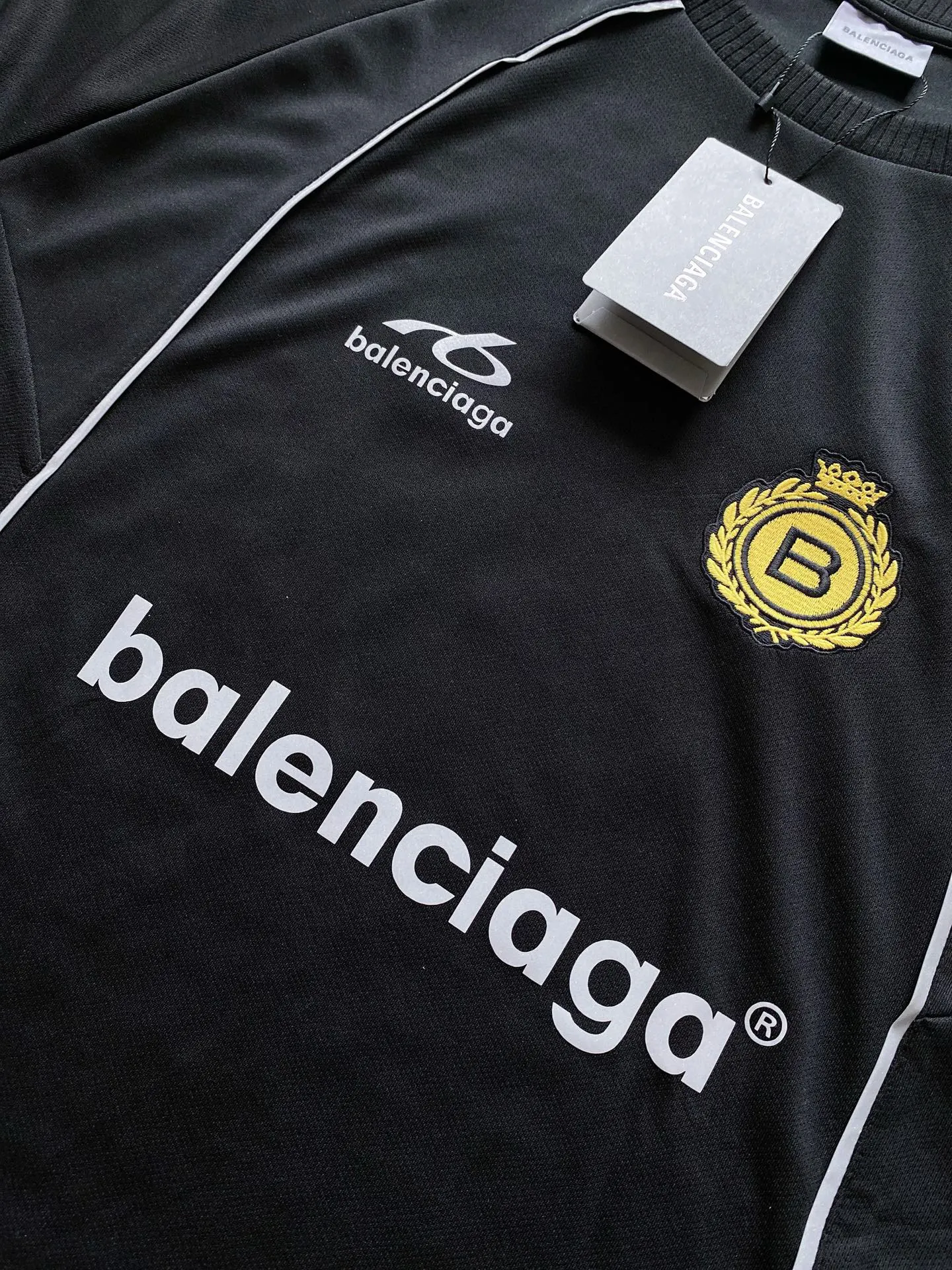 Balenciaga 黑色 Logo 短袖T恤 宽松休闲