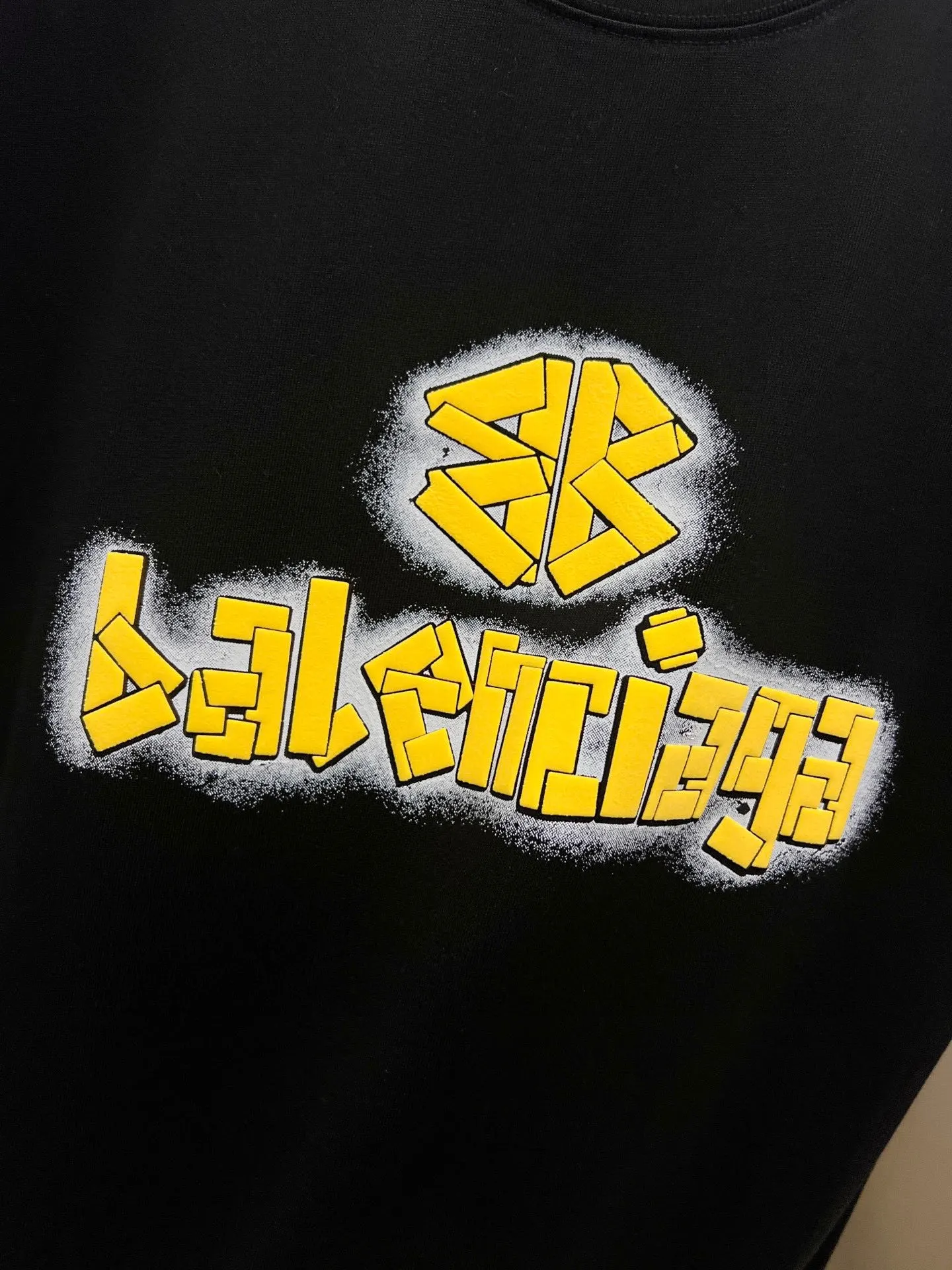 Balenciaga 黑色 純棉 Logo 短袖T恤 宽松休閒(數字7) Balenciaga 黑色 純棉 Logo 短袖T恤 宽松休閒(數字7)