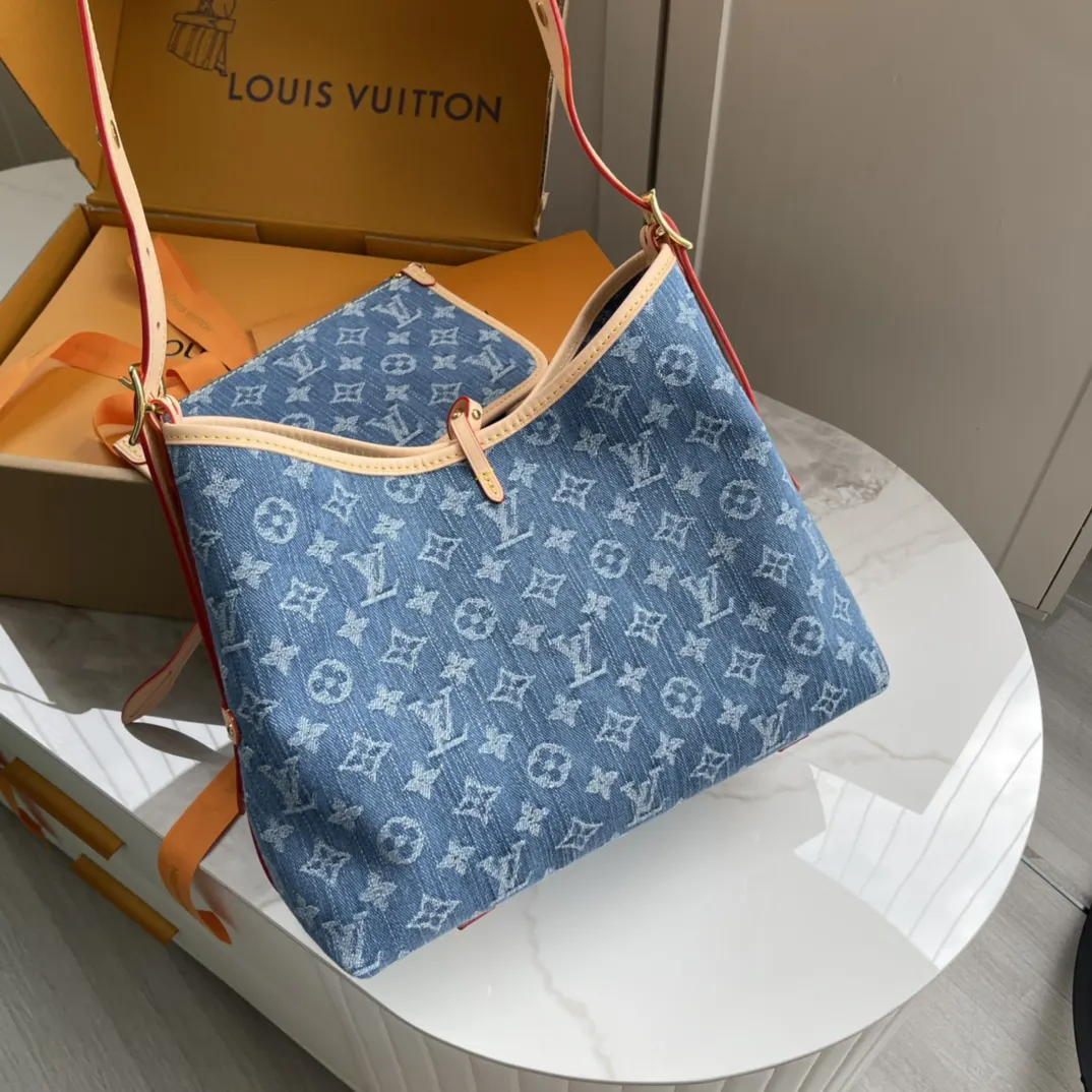 CarryAll 藍色 牛仔 帆布 手拿包 精致手拿款
