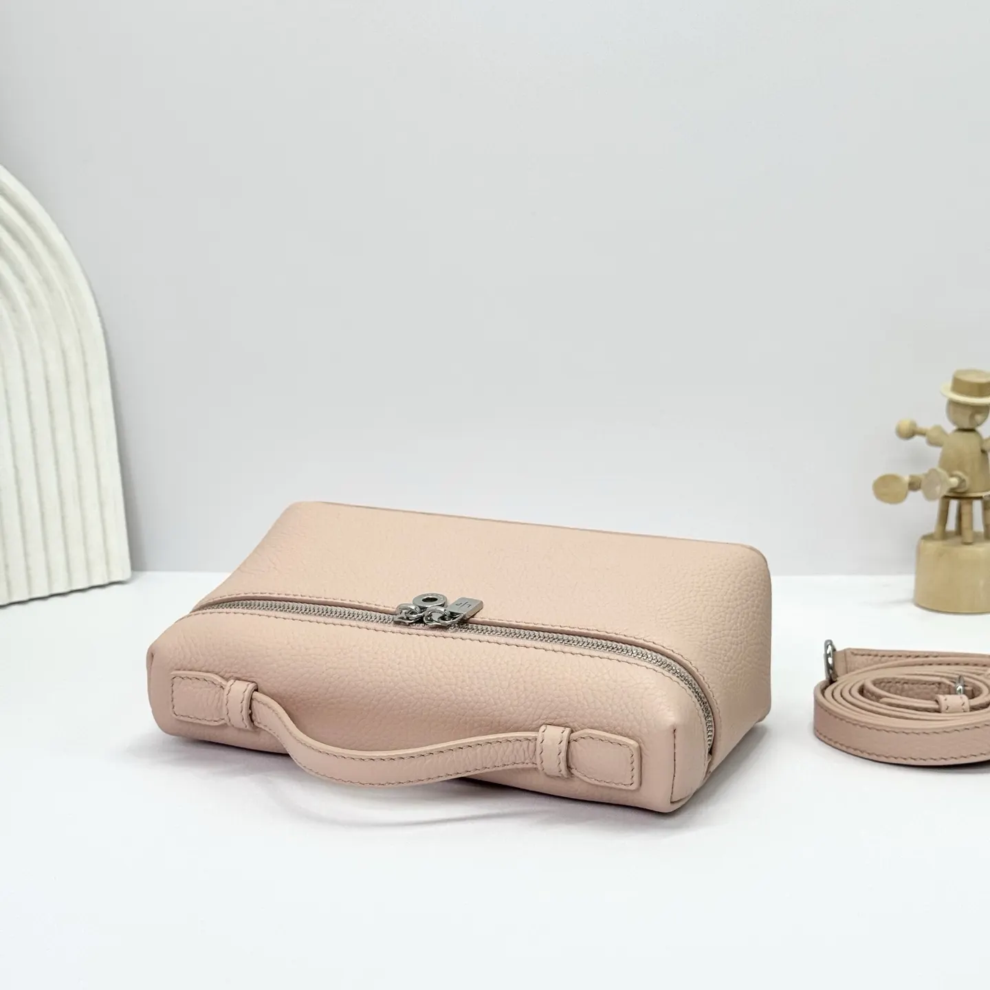 Silver Clutch Bag Leather