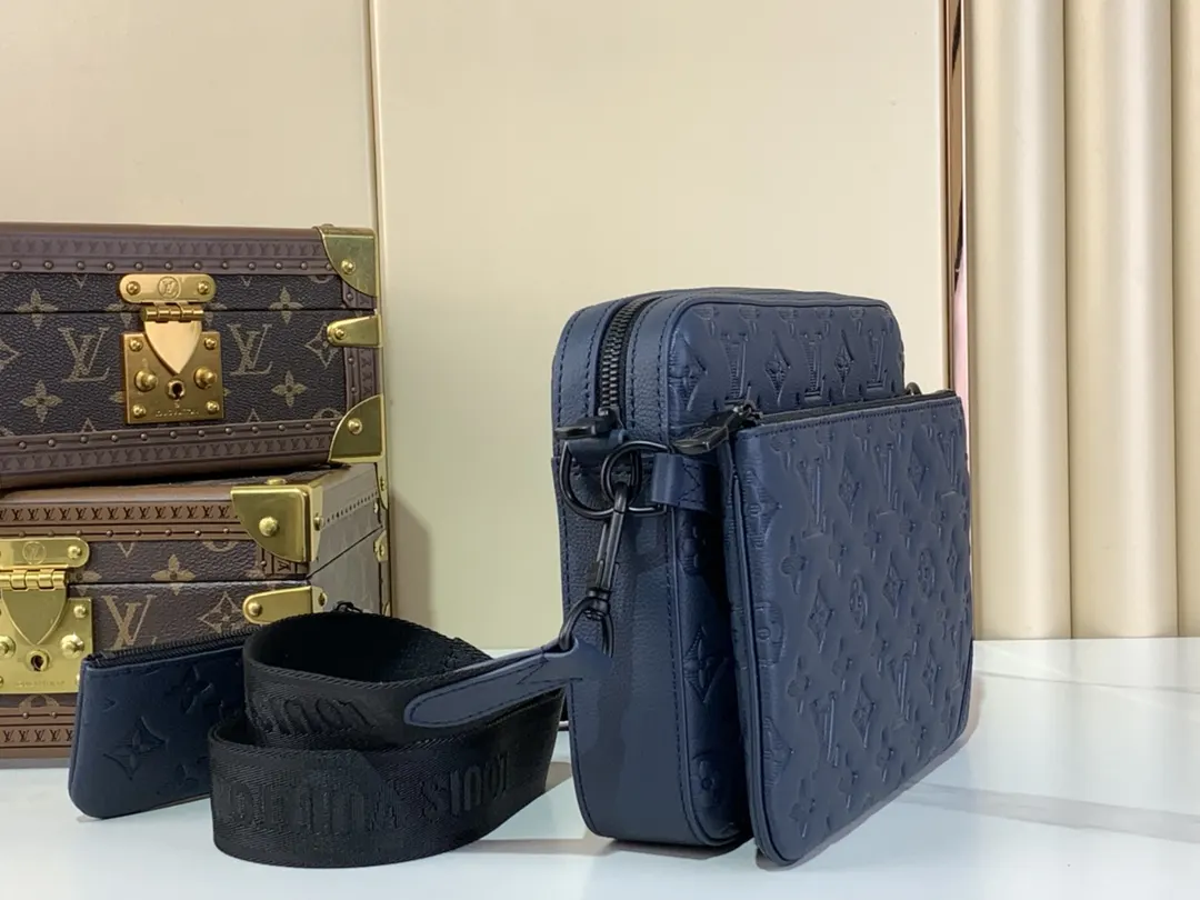 LV Trio 蓝色 老花 钱包 精选款
