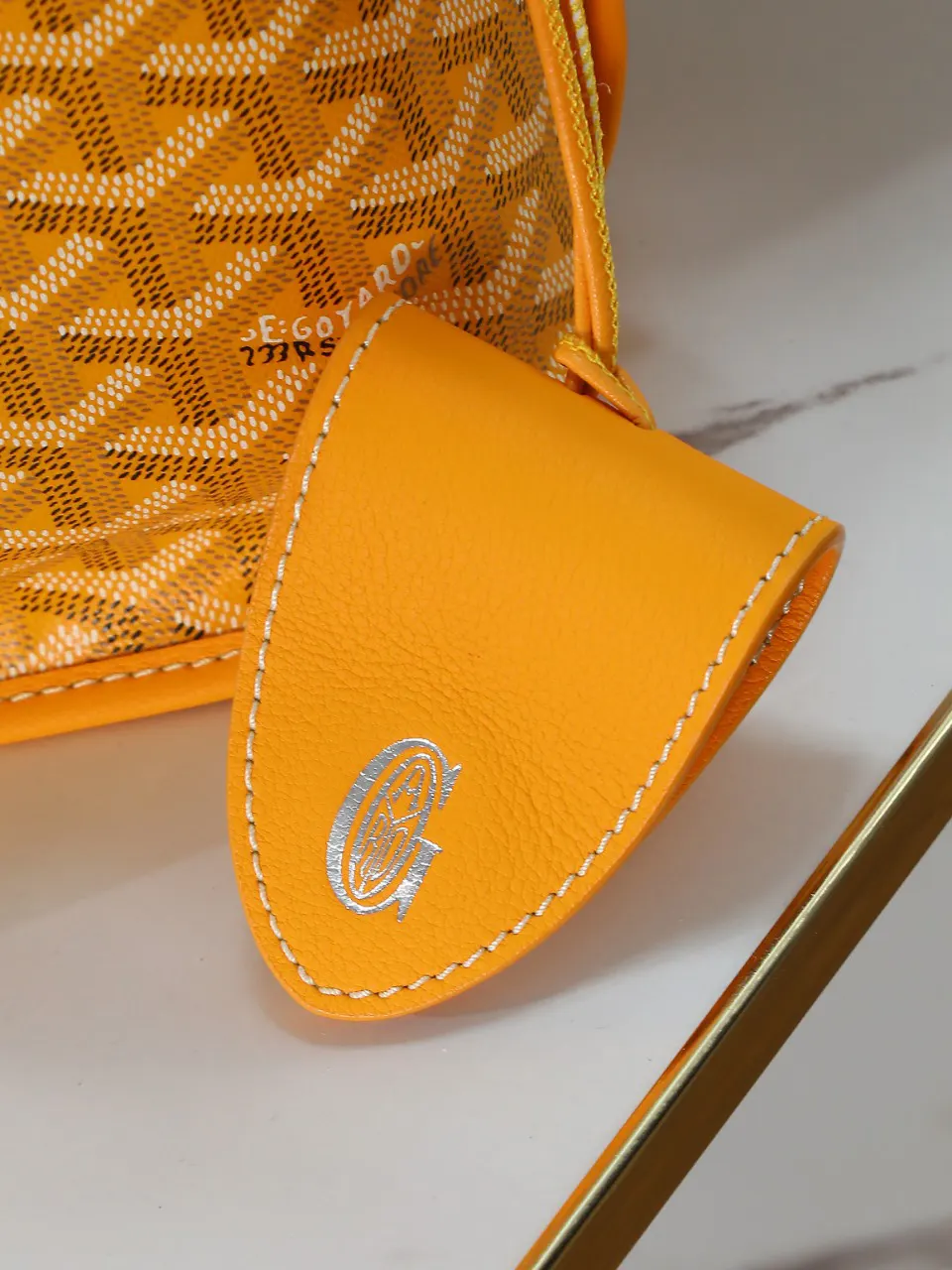 Goyard Yellow Hobo Shoulder Bag Vintage Leather