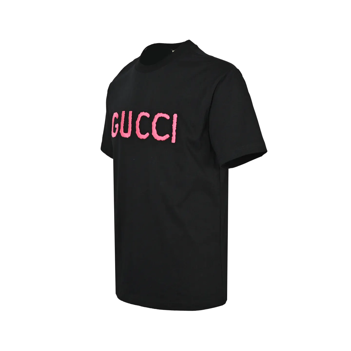 Gucci Pink Logo Letter Short Sleeve T-Shirt