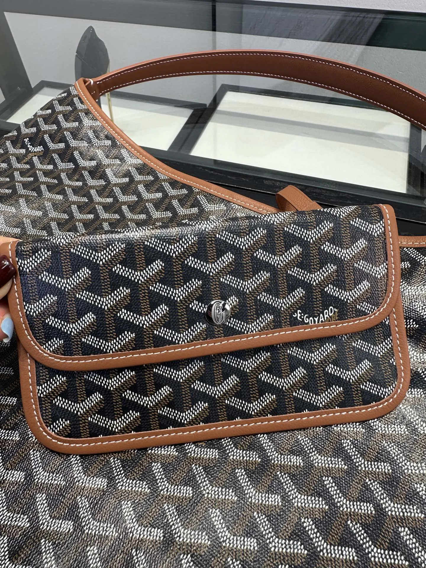 Goyard Hobo 棕色 腋下包 復古腋下背款