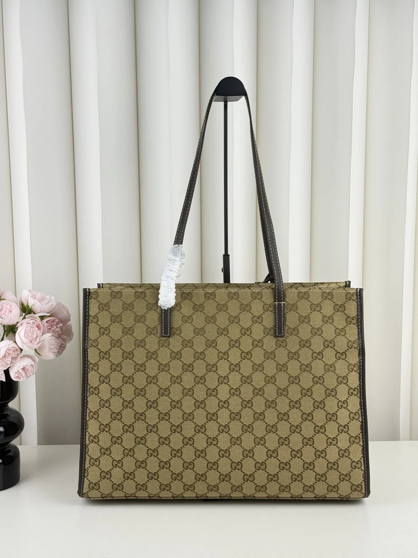 Monogram Tote Bag Vintage Classic Canvas