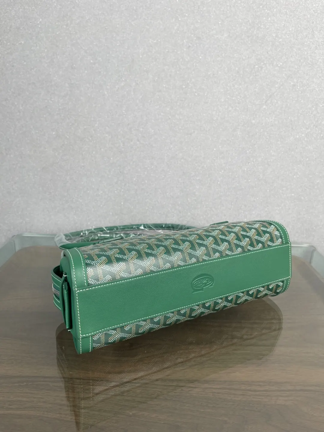 Goyard 藍色 小牛皮 腋下包 復古腋下背款