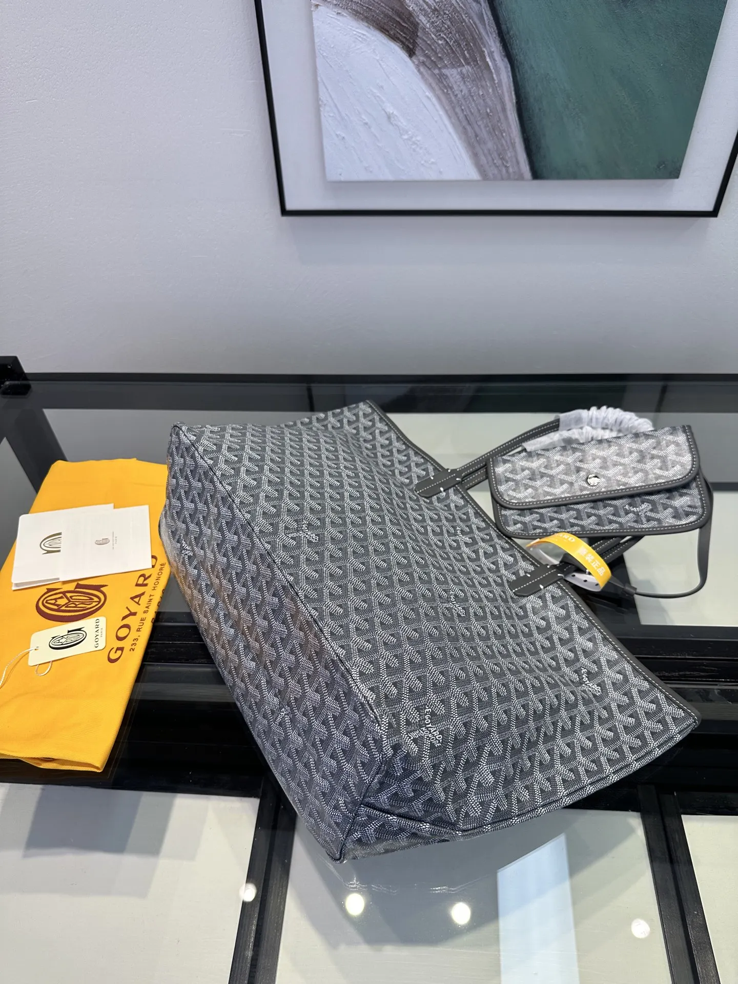 Goyard 灰色 戈雅 托特包购物袋 灰色 中号尺寸 大小 大容量托特款