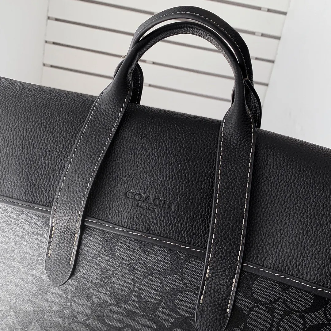 Monogram Briefcase Business Commuter Leather