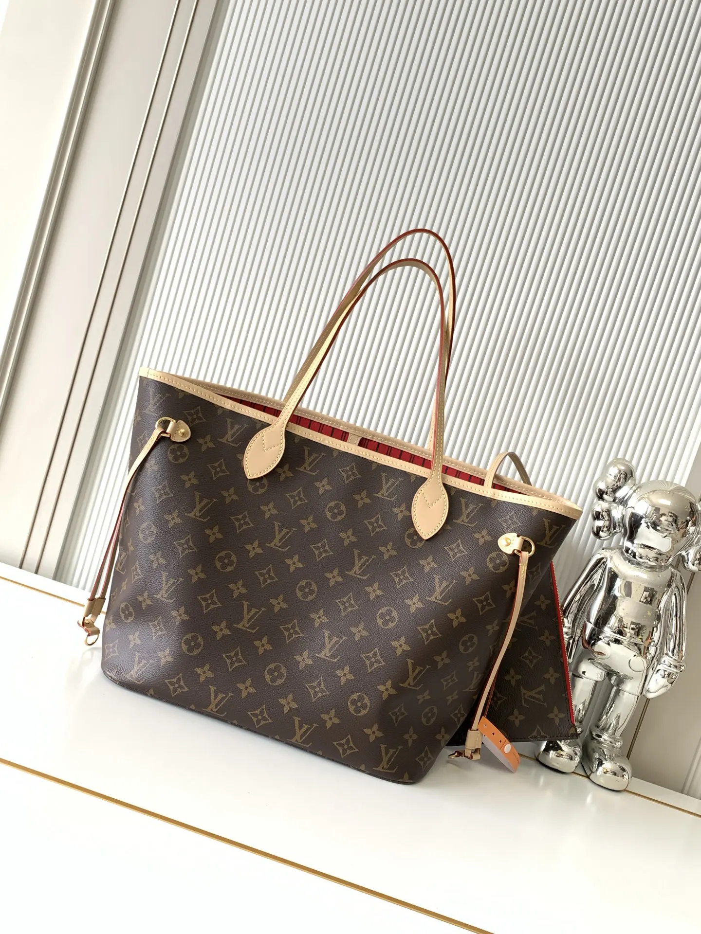 LV Neverfull 老花 帆布 手拿包 精致手拿款