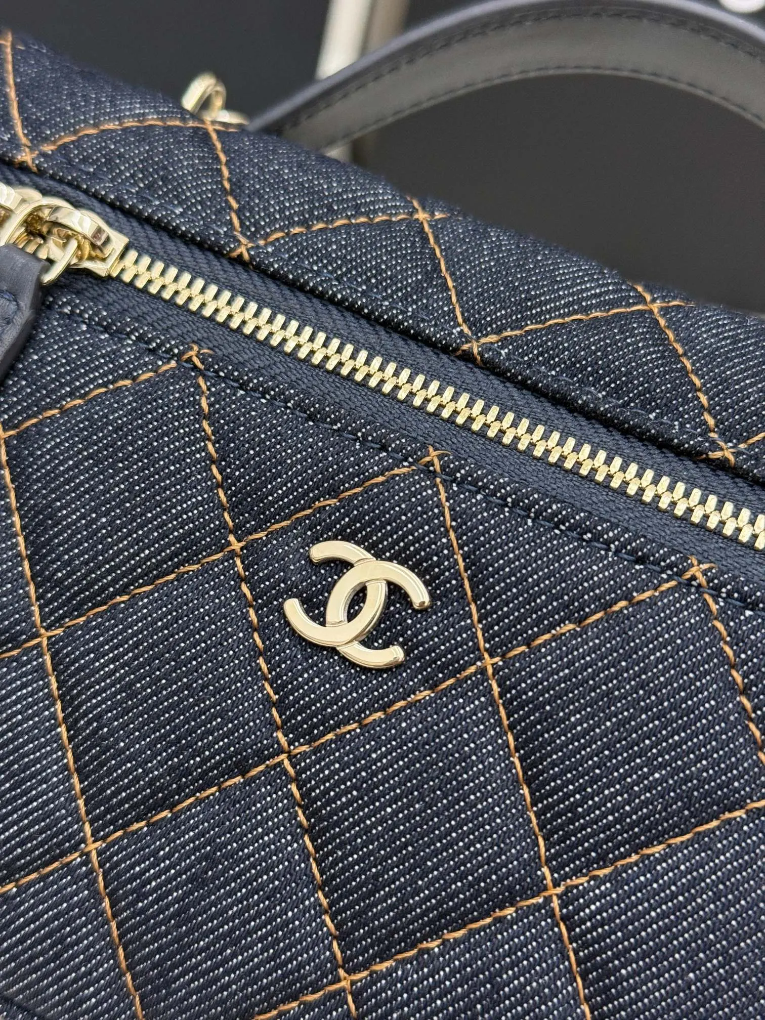 深蓝 金色 牛皮 链条包 精致链条款