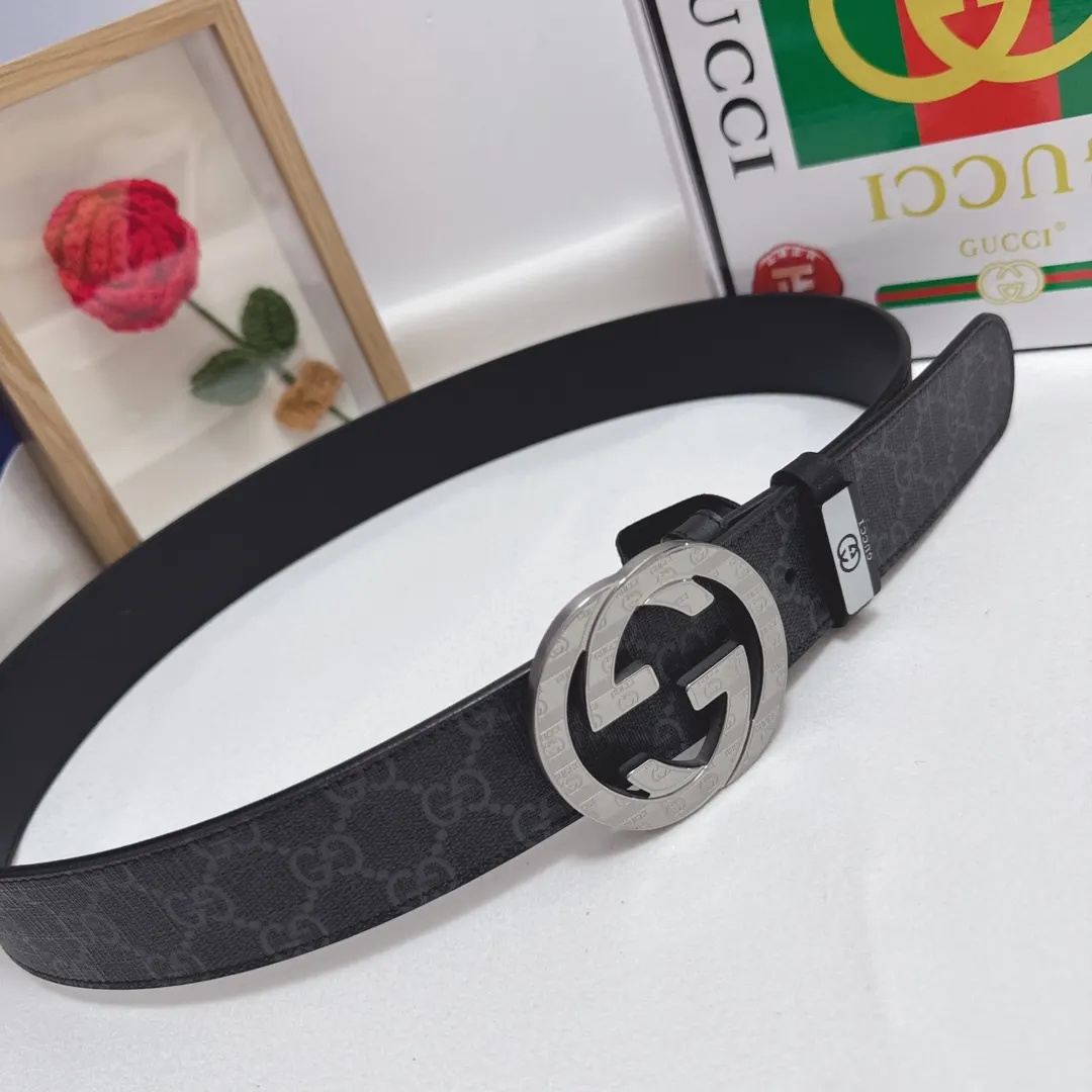 Gucci Double G 双G扣牛皮腰带