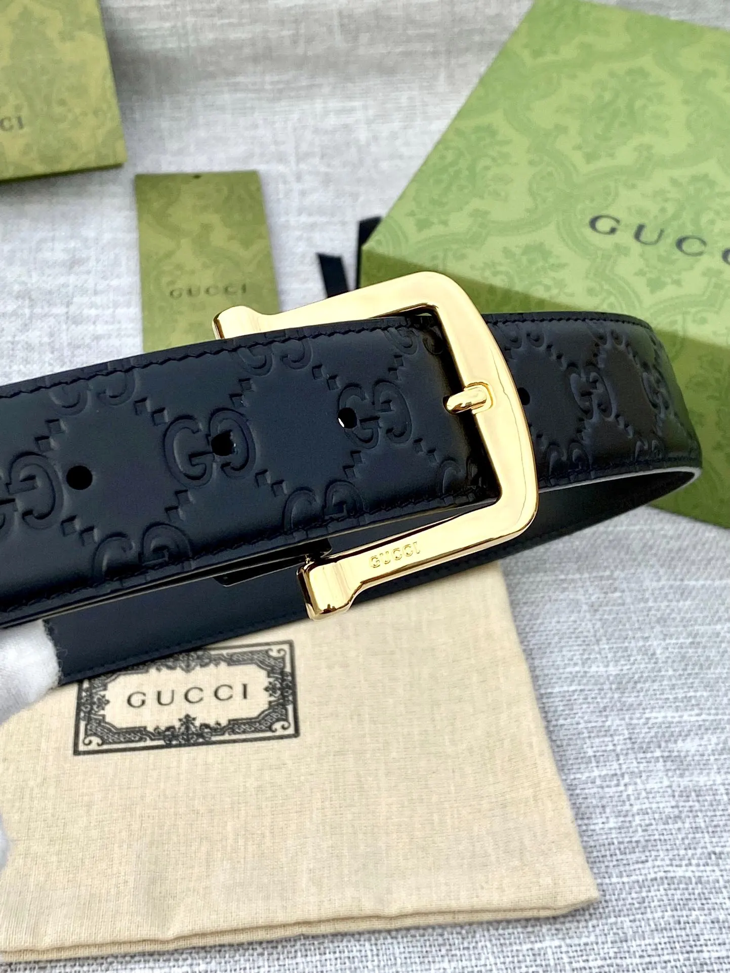 Gucci Double G Buckle Cowhide Belt Image 6 Gucci Double G Buckle Cowhide Belt Image 6