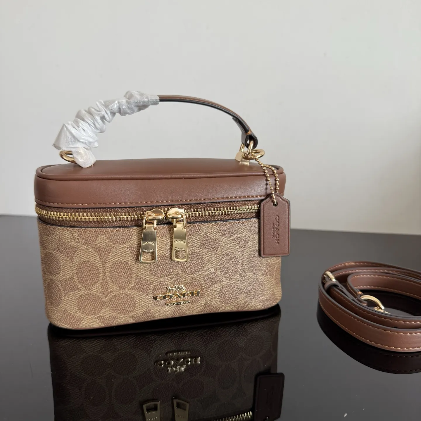 Coach 皮革 Originals 包 的材质选 化妝包 便携收納款