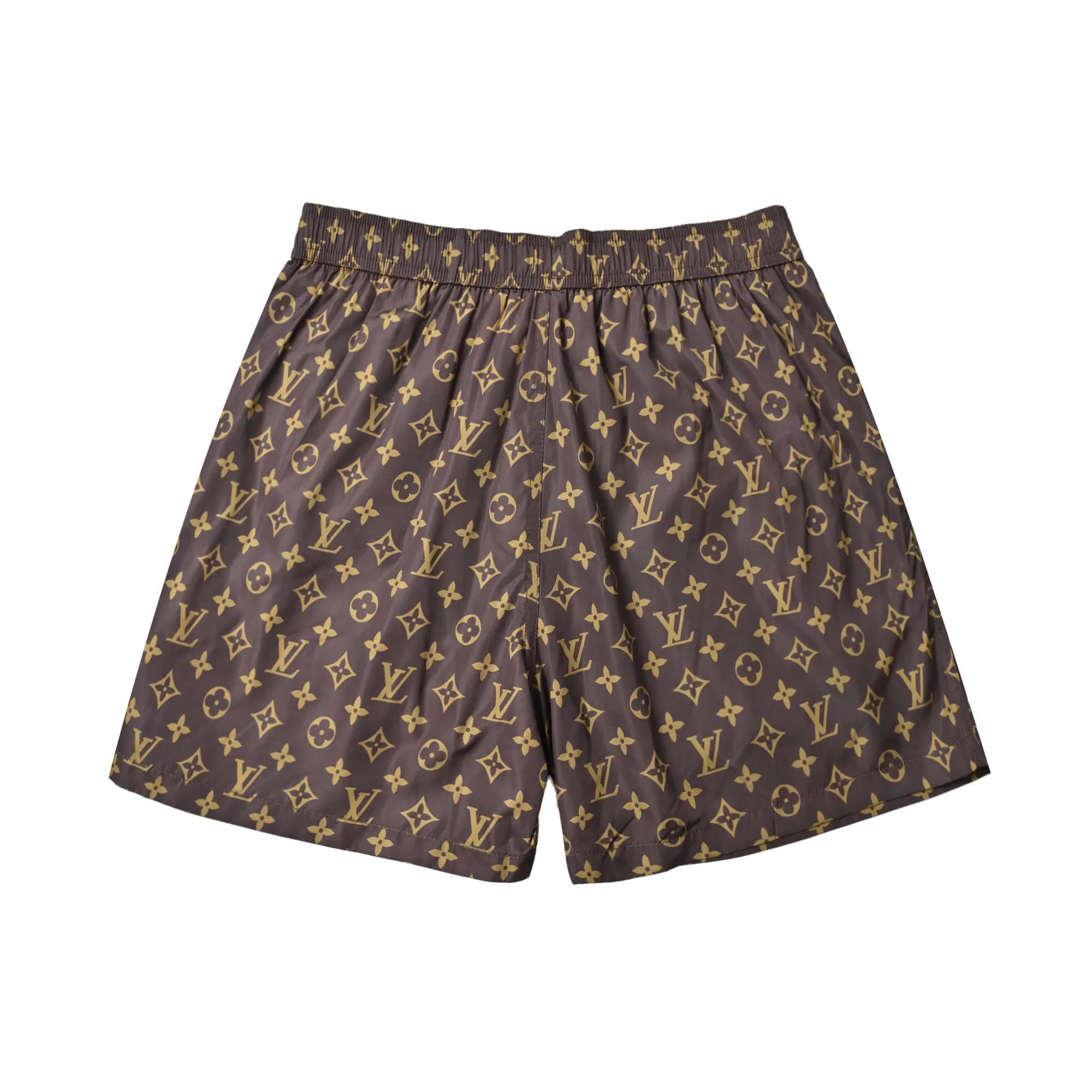 LV 棕色 老花 Logo 短裤 宽松休闲款
